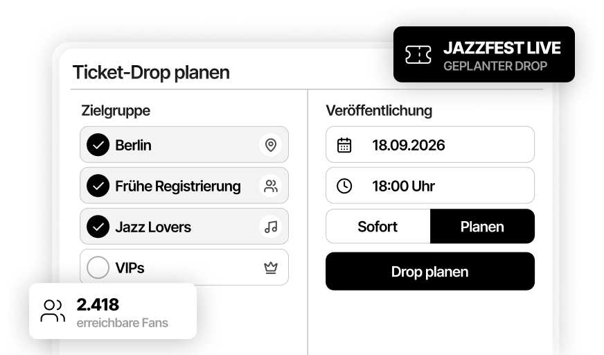 Ticket-Drop planen